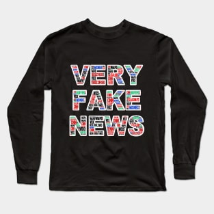 Very Fake News Funny Long Sleeve T-Shirt